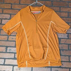 Novara Men's XL Burnt Orange Cycling Jersey 1/2 Zip Recycled‎ Polyester